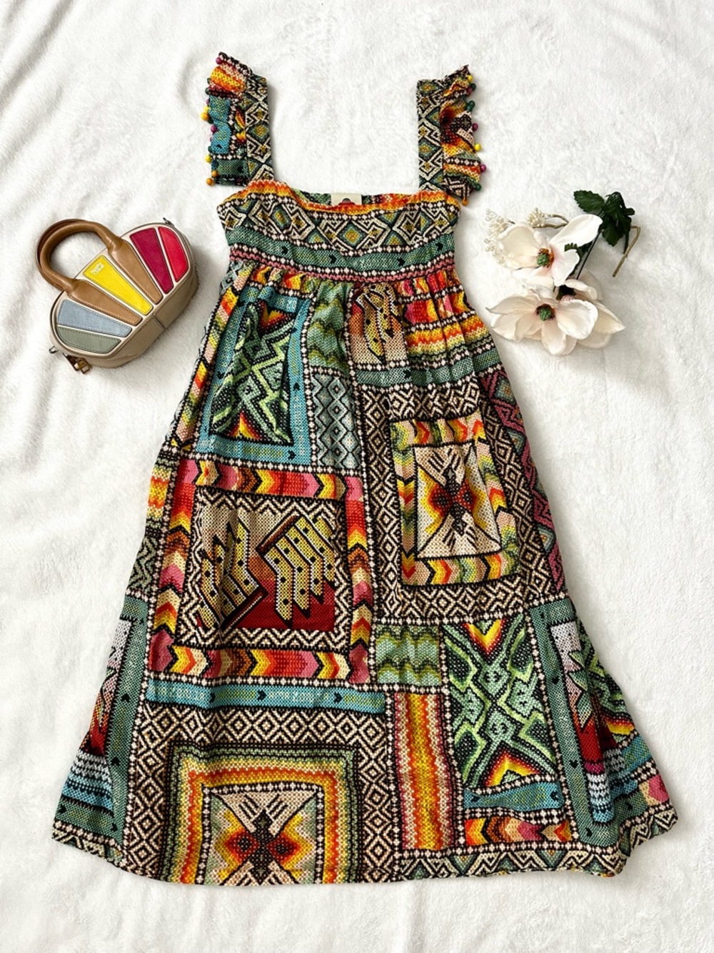 FARM Rio Banana Scarves Dress XS